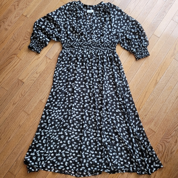 Hudson North Plus Smocked Waist Midi Dress No lining - Picture 2 of 15